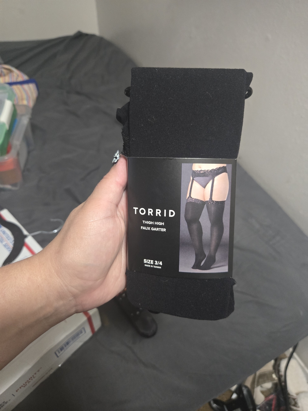 torrid Black Thigh High Faux Garter Hosiery